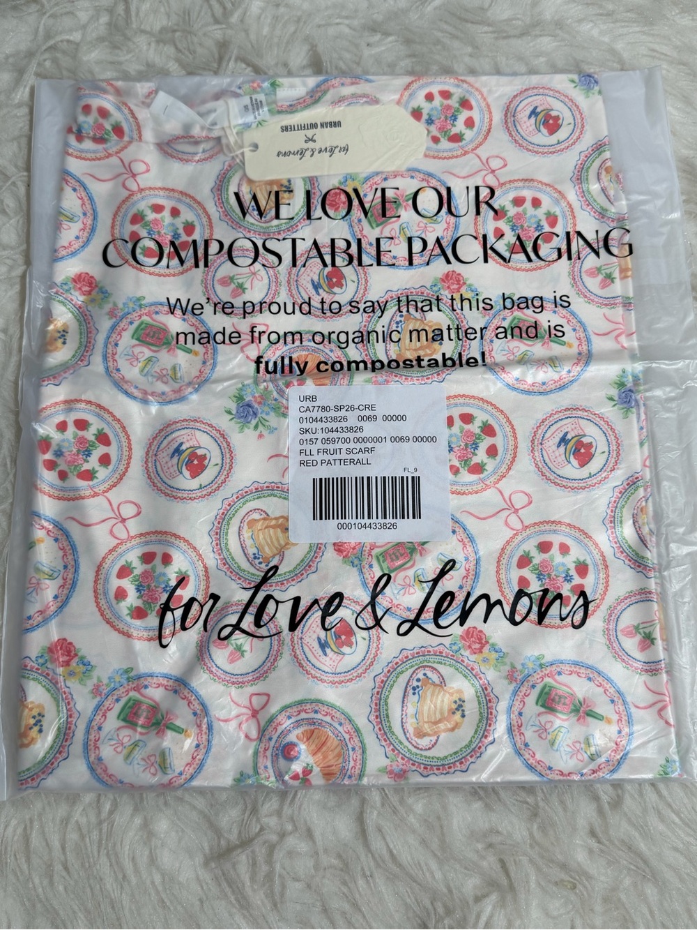 NEW NWT For Love & Lemons Brunch Silky Scarf Wrap Hair Accessories Spring Summer - Picture 5 of 6